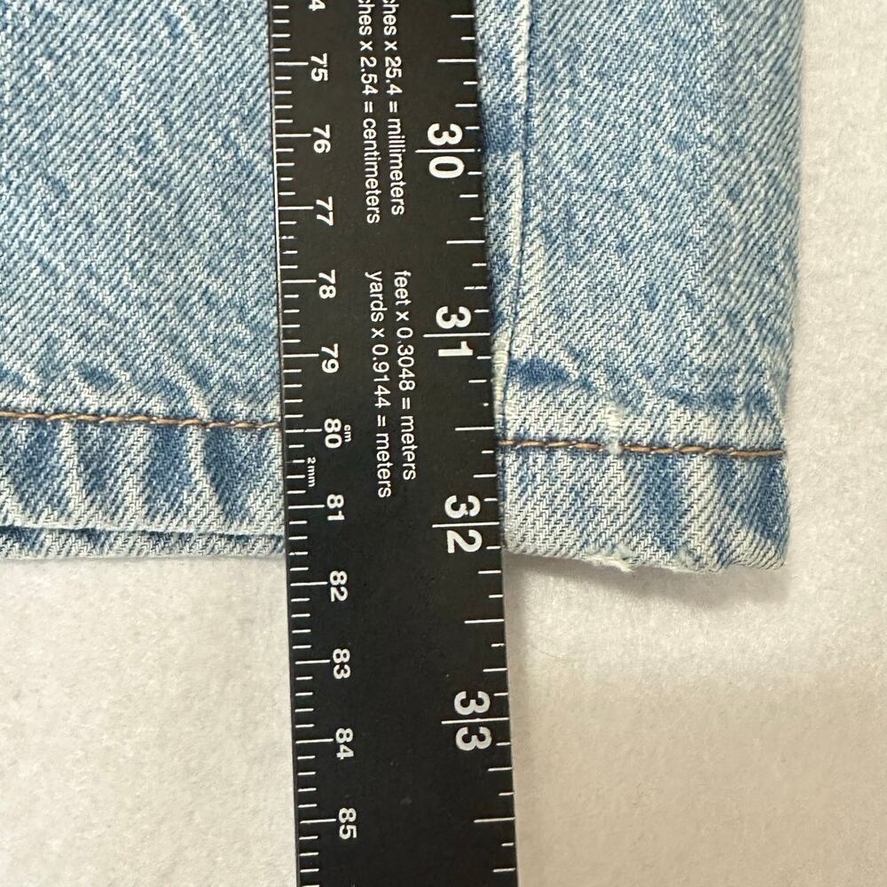 Abercrombie & Fitch High Rise Denim Blue Jean Midi Skirt Size 30 or 10 NWT - Picture 10 of 10